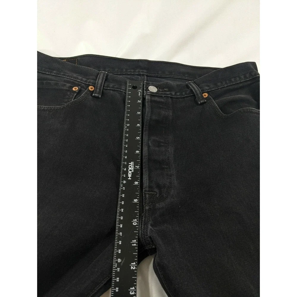 Levi's‎ 501 XX Button-Fly Straight Leg Black Denim Jeans 36x34 True to Size